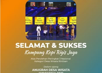 Kampoeng Kopi Rigis Jaya Lampung Barat Juara 3 Nasional Desa Wisata Rintisan ADWI 2021