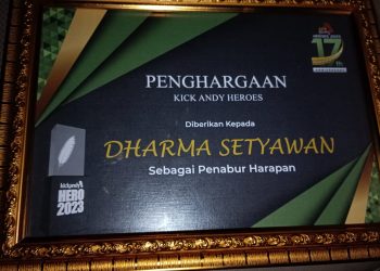 Founder Payungi Dharma Setyawan Raih Penghargaan Kategori Penabur Harapan di Kick Andy Heroes 2023