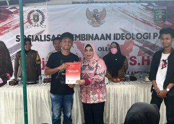 Anggota DPRD Lampung Aprilliati Gelar Sosialisasi Pembinaan Ideologi Pancasila Di Langkapura